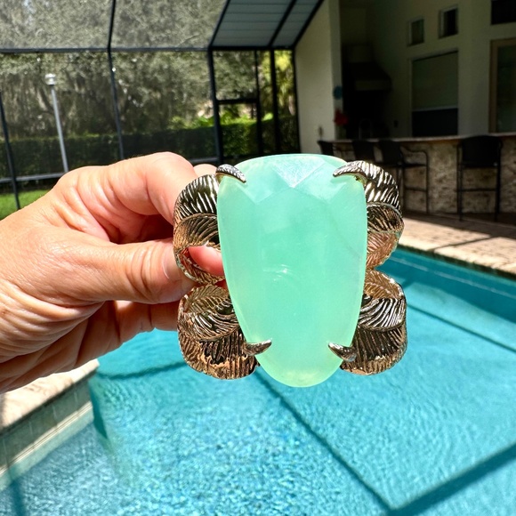 Kendra Scott Vintage Celeste Chalcedony Cuff - Picture 1 of 6